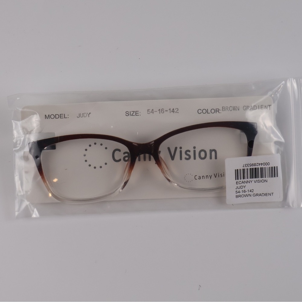 Canny Vision Womens Eyeglasses Judy Brown Gradient 54-16-142 NWT